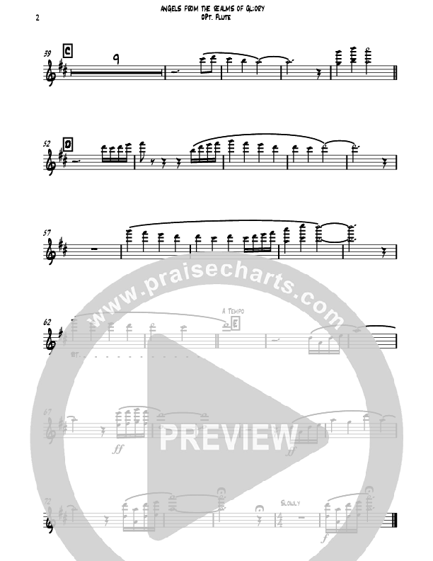 Angels From The Realms Of Glory (Instrumental) Flute (David Ayers)