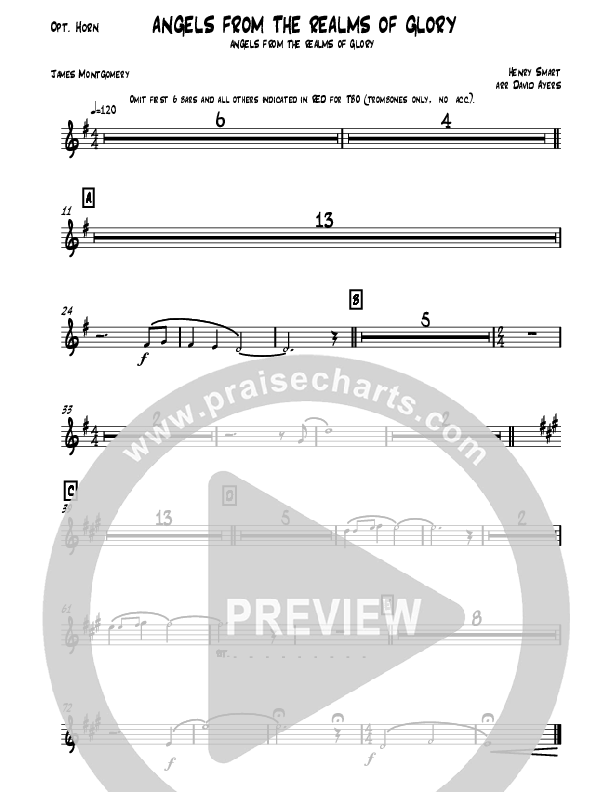 Angels From The Realms Of Glory (Instrumental) French Horn (David Ayers)