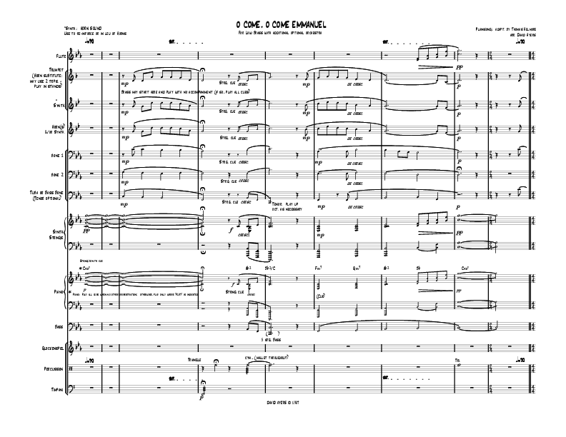 O Come O Come Emmanuel (Instrumental) Orchestration (David Ayers)