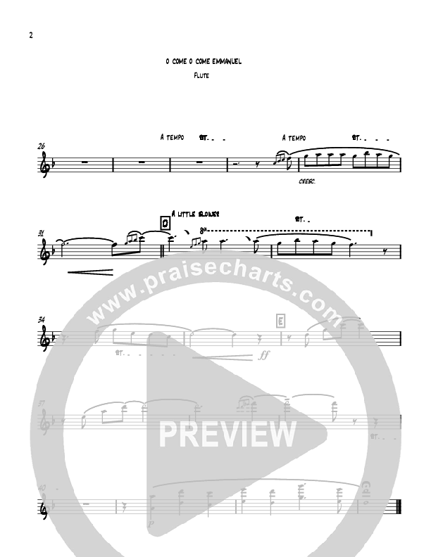 O Come O Come Emmanuel (Instrumental) Flute (David Ayers)