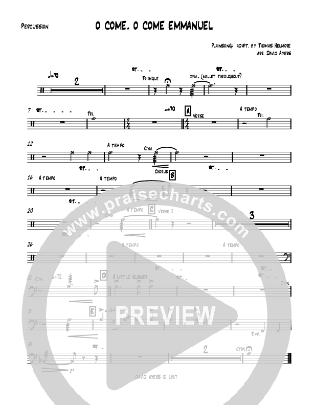 O Come O Come Emmanuel (Instrumental) Percussion (David Ayers)