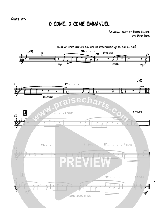 O Come O Come Emmanuel (Instrumental) Synth Brass (David Ayers)