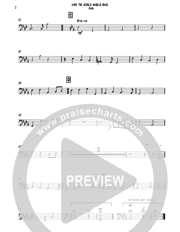 Hark The Herald Angels Sing (Instrumental) Bass Guitar (David Ayers)