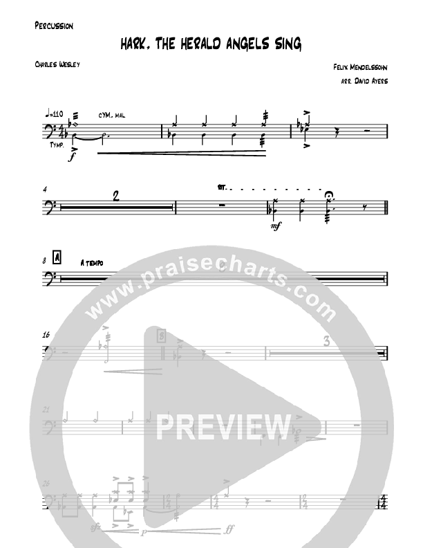 Hark The Herald Angels Sing (Instrumental) Percussion (David Ayers)