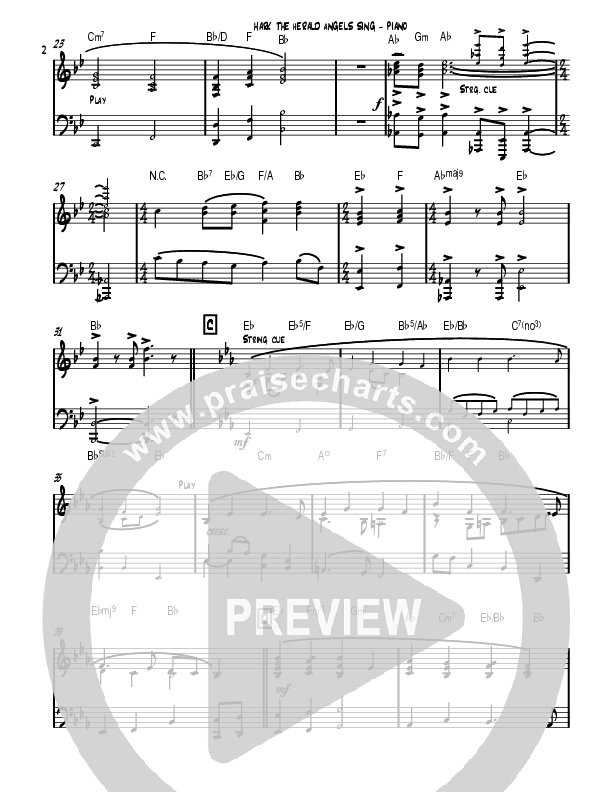 Hark The Herald Angels Sing (Instrumental) Piano Sheet (David Ayers)