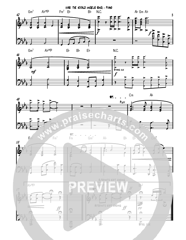 Hark The Herald Angels Sing (Instrumental) Piano Sheet (David Ayers)