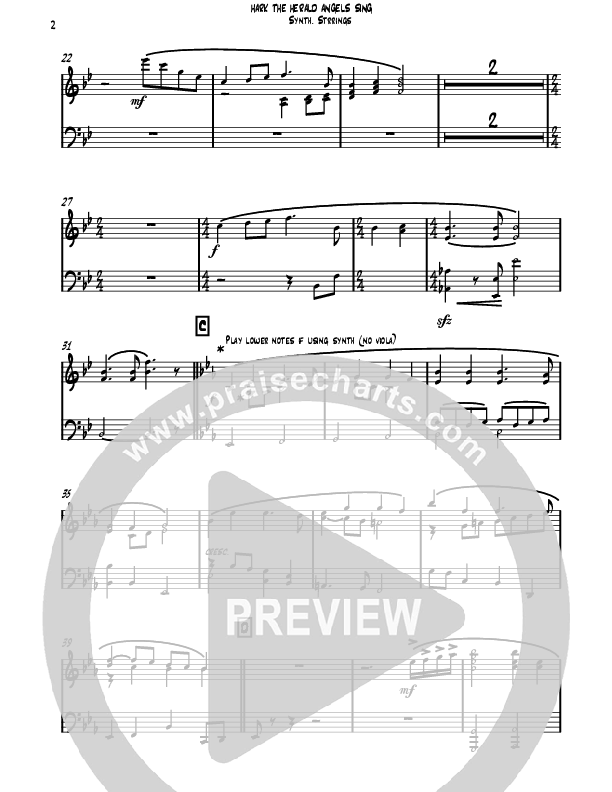 Hark The Herald Angels Sing (Instrumental) Synth Strings (David Ayers)