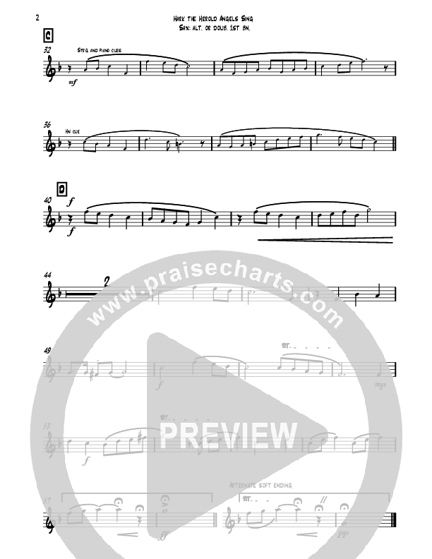 Hark The Herald Angels Sing (Instrumental) Tenor Sax 2 (David Ayers)