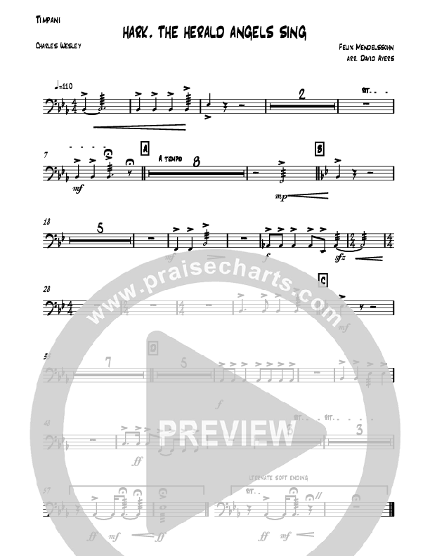 Hark The Herald Angels Sing (Instrumental) Timpani (David Ayers)