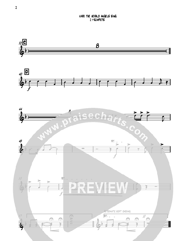 Hark The Herald Angels Sing (Instrumental) Trumpet 1,2 (David Ayers)