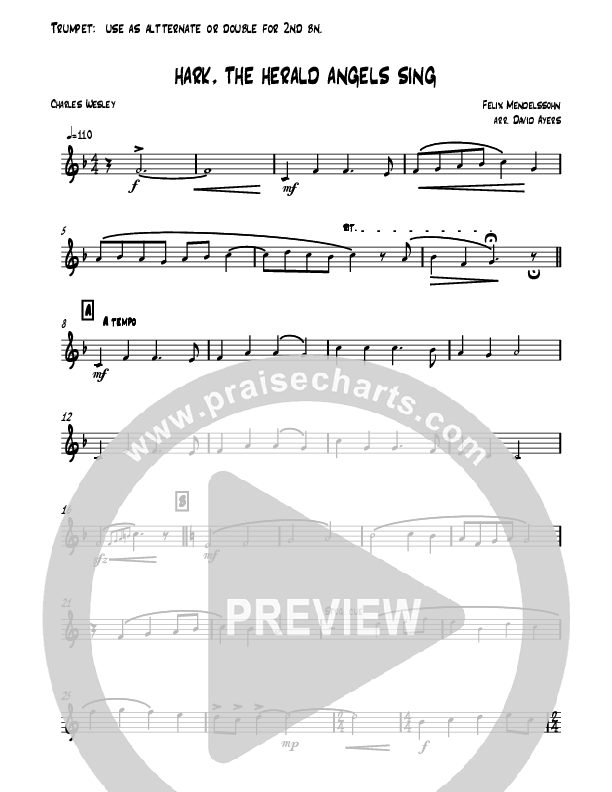Hark The Herald Angels Sing (Instrumental) Trumpet (David Ayers)