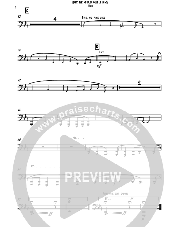 Hark The Herald Angels Sing (Instrumental) Tuba (David Ayers)