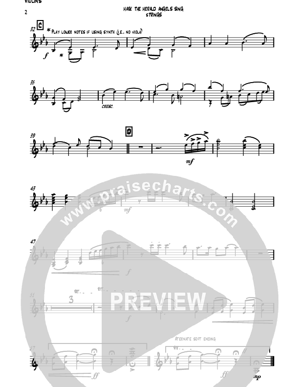 Hark The Herald Angels Sing (Instrumental) Violins (David Ayers)