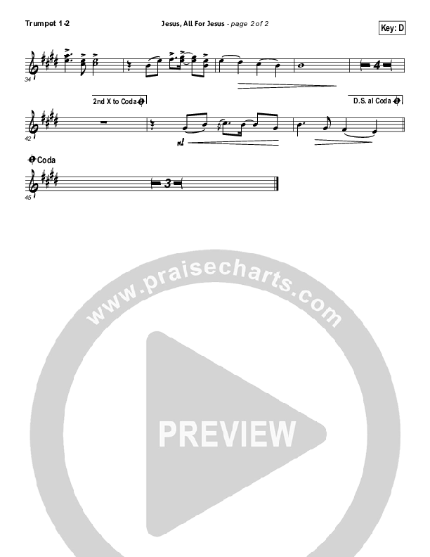 Jesus All For Jesus Trumpet 1,2 (Robin Mark)