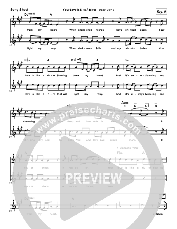 Your Love Is Like A River Lead (SAT) (Third Day)