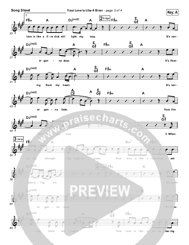 Your Love Is Like A River Lead (SAT) (Third Day)