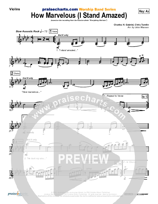 How Marvelous (I Stand Amazed) Violins (Chris Tomlin / Passion)