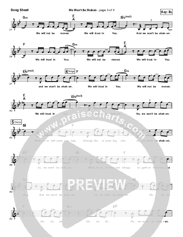 We Won't Be Shaken Lead (SAT) (Building 429)