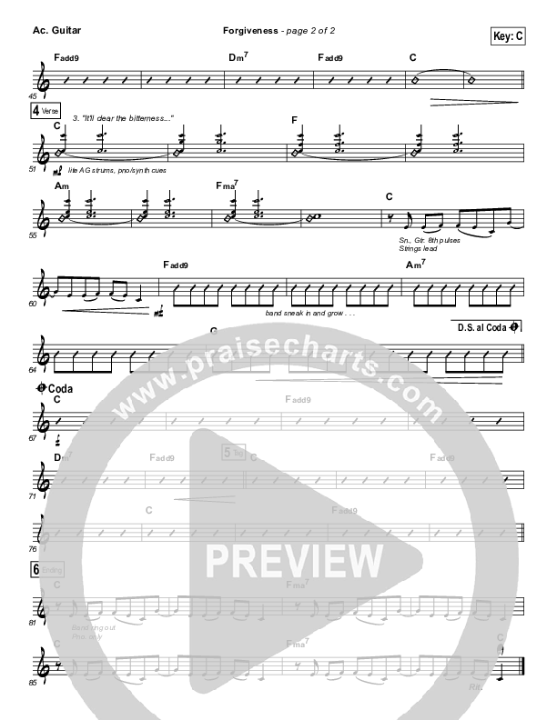 Forgiveness Acoustic Guitar (Matthew West)