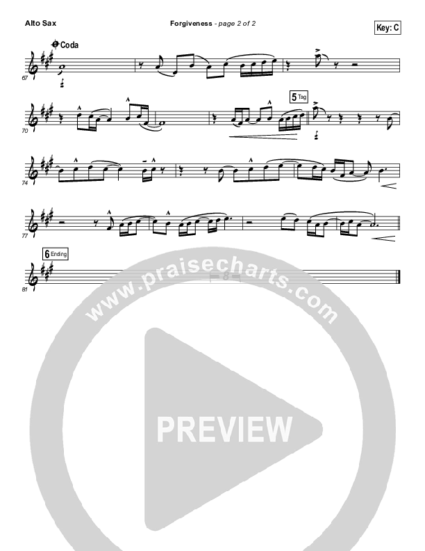 Forgiveness Alto Sax (Matthew West)