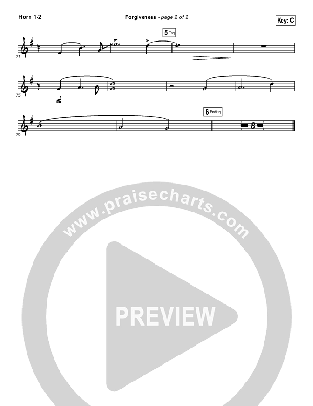 Forgiveness French Horn 1/2 (Matthew West)