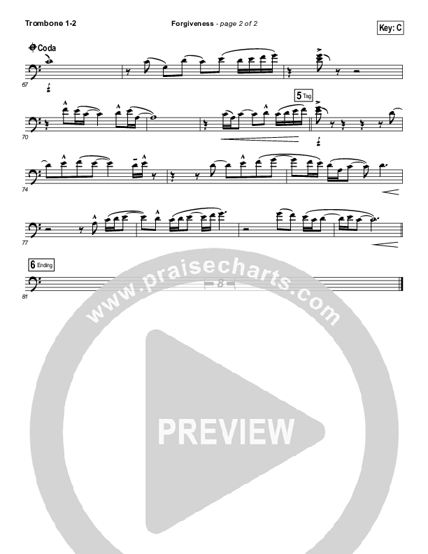 Forgiveness Trombone 1/2 (Matthew West)