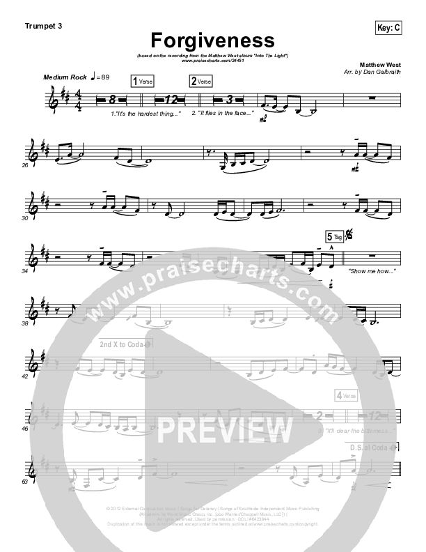 Forgiveness Trumpet 3 (Matthew West)