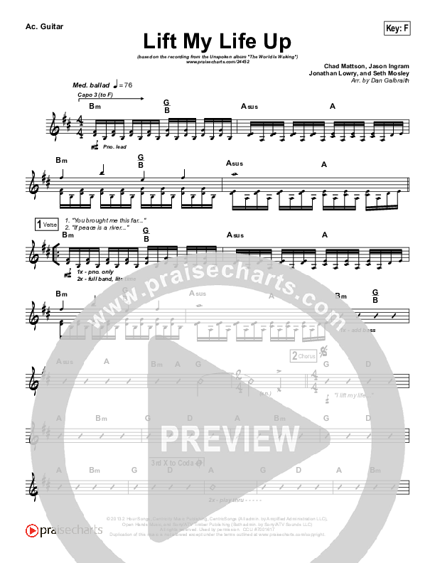 Lift My Life Up Acoustic Guitar (Unspoken)