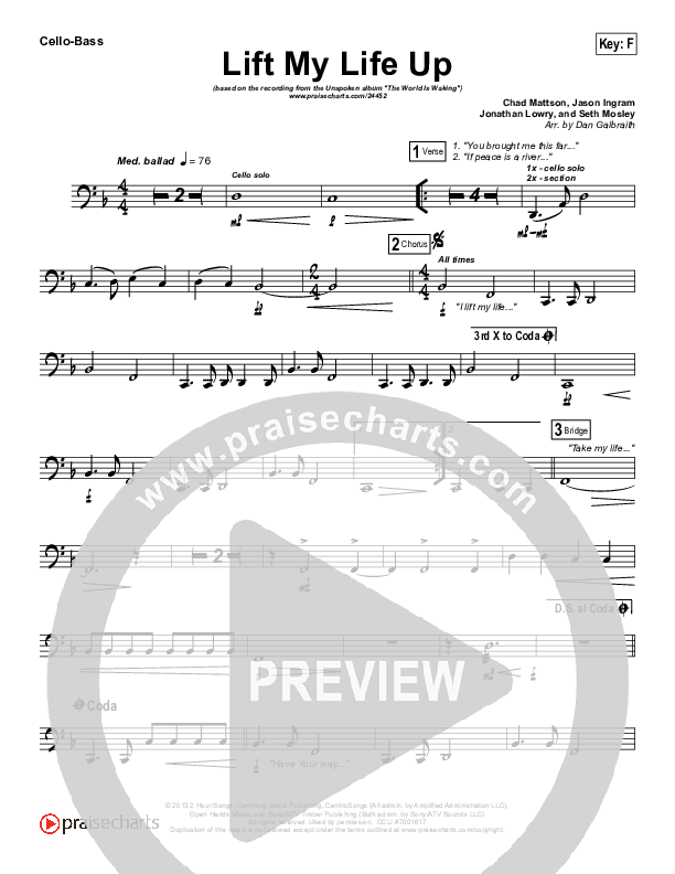 Lift My Life Up Cello/Bass (Unspoken)