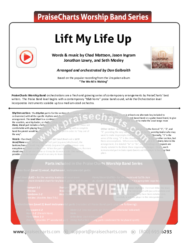 Lift My Life Up Cover Sheet (Unspoken)