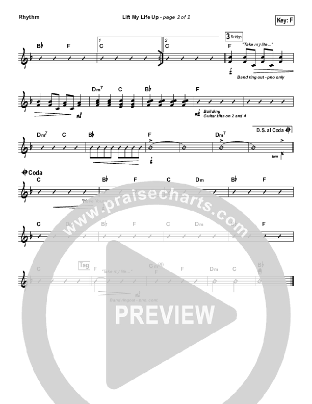 Lift My Life Up Rhythm Chart (Unspoken)