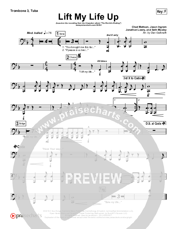 Lift My Life Up Trombone 3/Tuba (Unspoken)