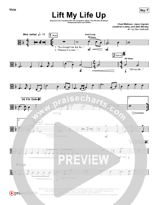 Lift My Life Up Viola (Unspoken)