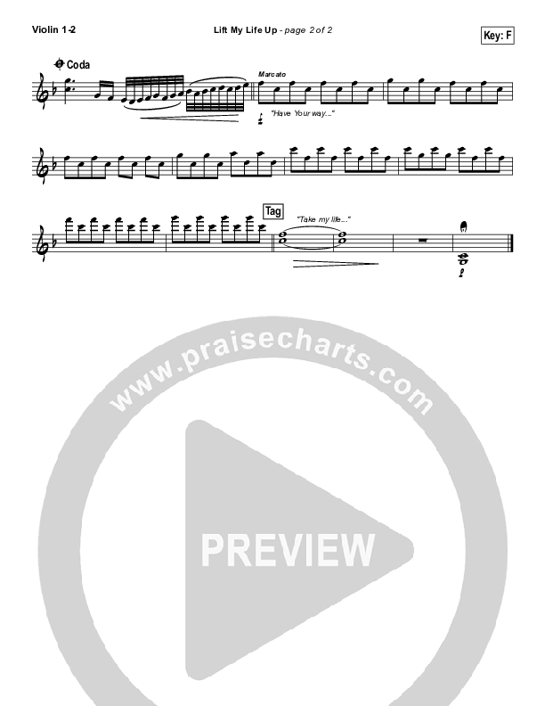 Lift My Life Up Violin 1/2 (Unspoken)