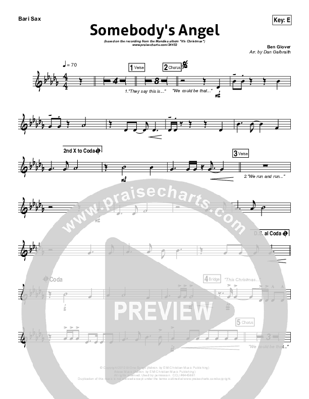 Somebody's Angel Bari Sax (Mandisa)