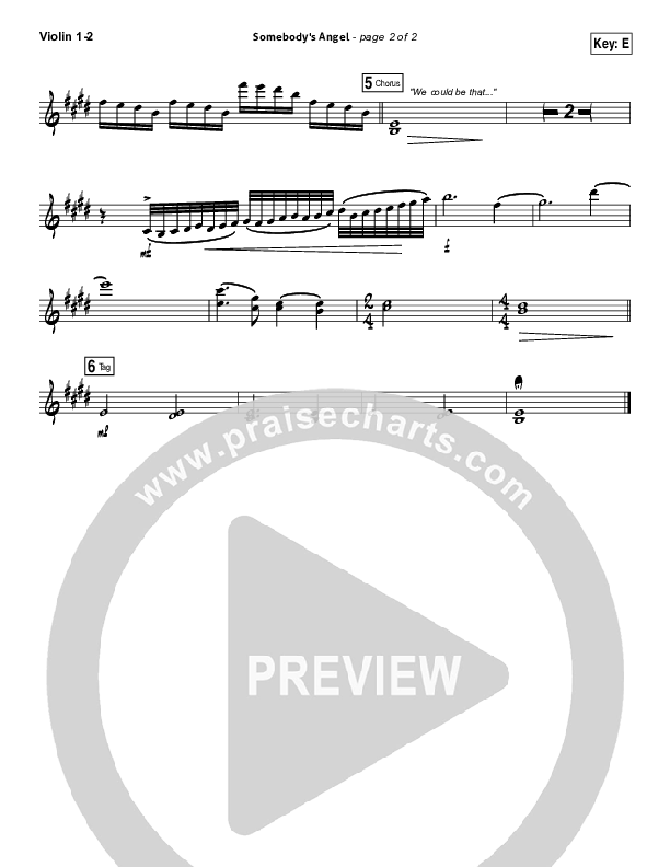 Somebody's Angel Violin 1/2 (Mandisa)