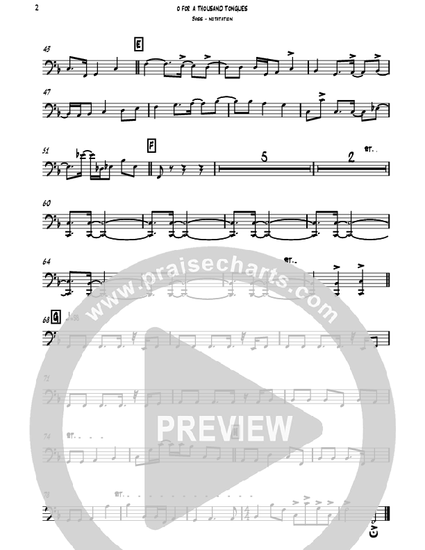 O For A Thousand Tongues (Instrumental) Bass Guitar (David Ayers)