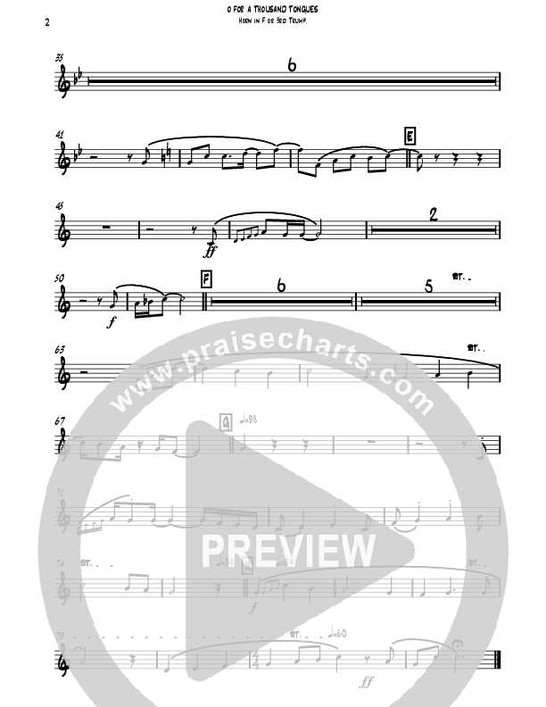 O For A Thousand Tongues (Instrumental) French Horn (David Ayers)