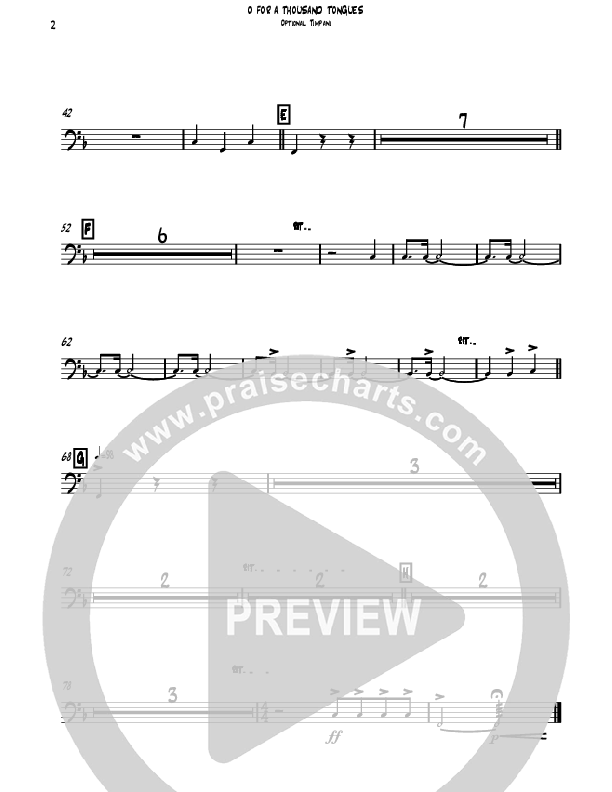 O For A Thousand Tongues (Instrumental) Timpani (David Ayers)