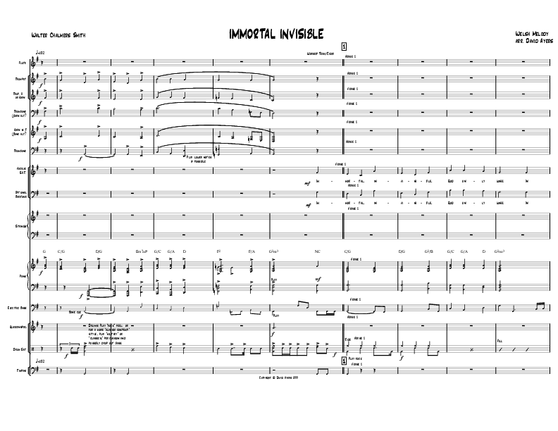 Immortal Invisible Conductor's Score (David Ayers)