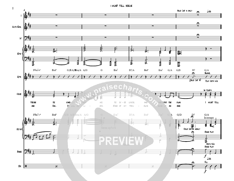 I Must Tell Jesus Conductor's Score (David Ayers)