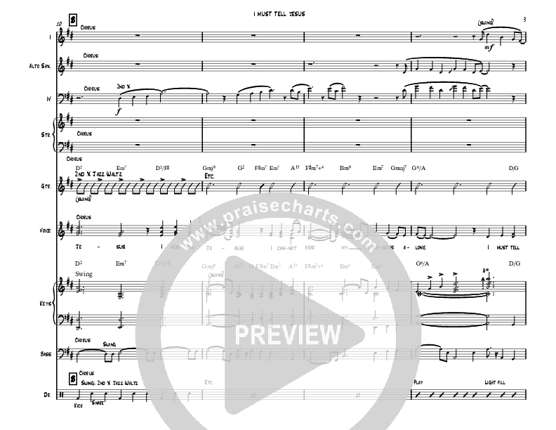 I Must Tell Jesus Orchestration (David Ayers)