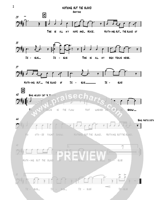 Nothing But The Blood Bari Sax (David Ayers)