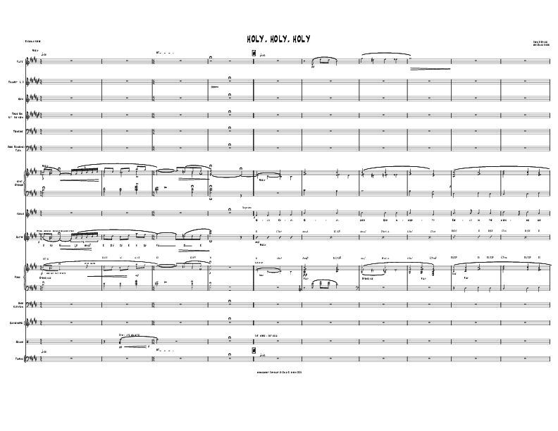 Holy Holy Holy Conductor's Score (David Ayers)