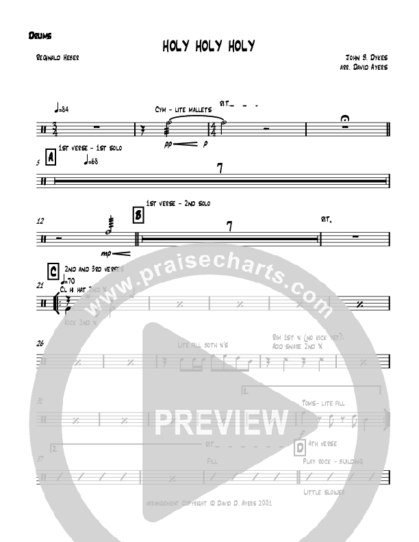 Holy Holy Holy Drum Set (David Ayers)