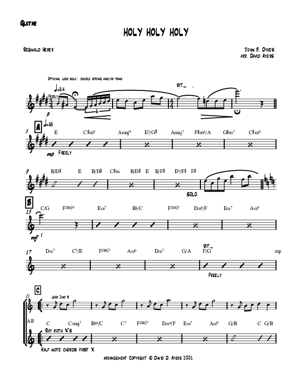 Holy Holy Holy Guitar (David Ayers)