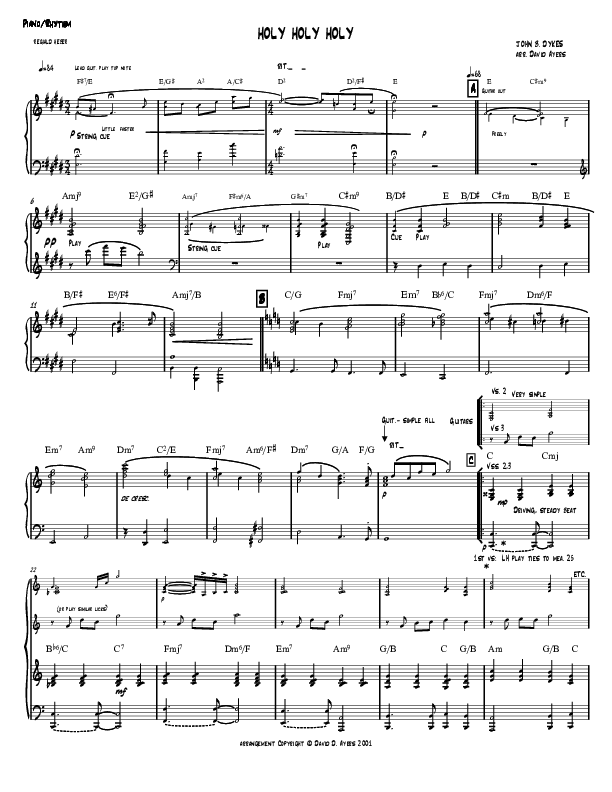 Holy Holy Holy Rhythm/Melody (David Ayers)