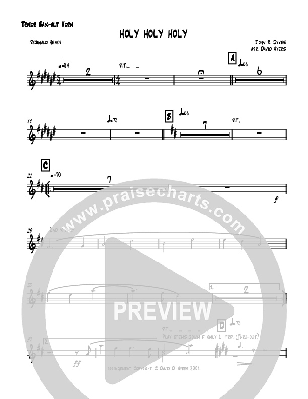 Holy Holy Holy Tenor Sax 2 (David Ayers)