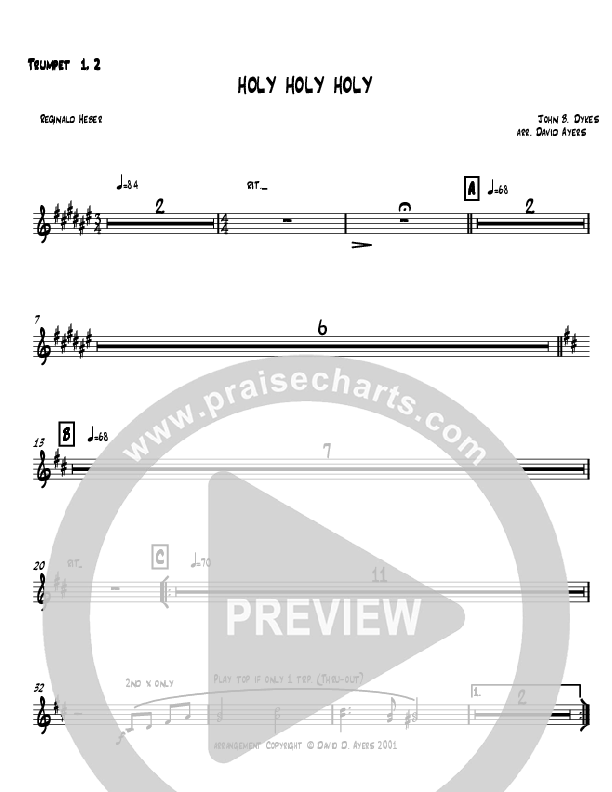 Holy Holy Holy Trumpet 1,2 (David Ayers)