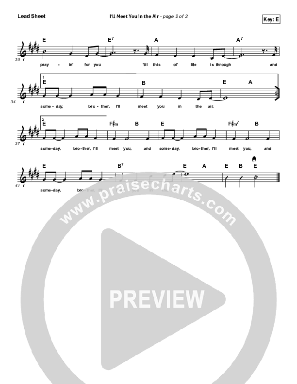 I'll Meet You In the Air Lead Sheet (Cross Controlled / John Mccoy / Dennis Mease / Jon Patchen)